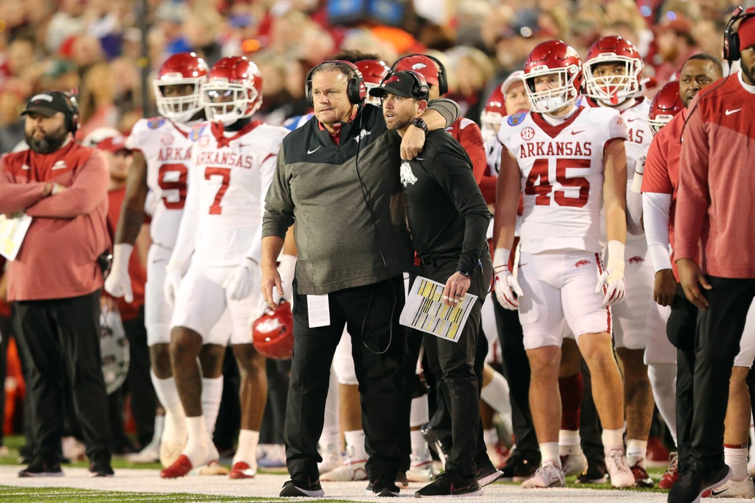 university of arkansas football coaching staff roster