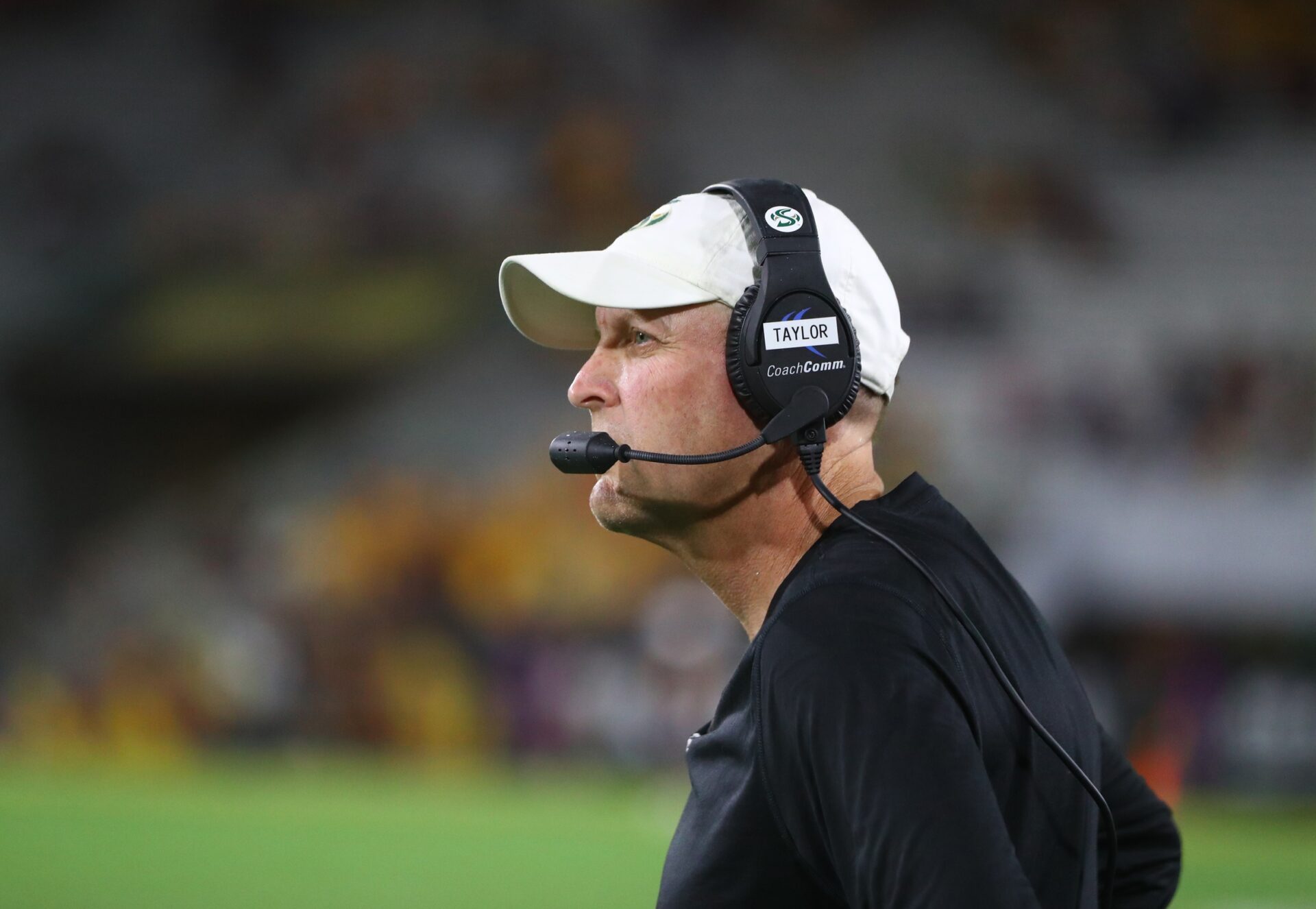 Sacramento State Hornets head coach Troy Taylor against the Arizona State Sun Devils at Sun Devil Stadium.