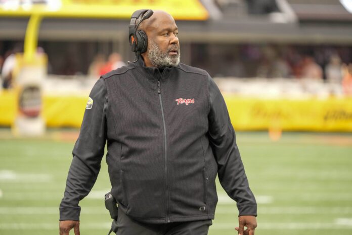 Maryland head coach Mike Locksley during a game against NC State.