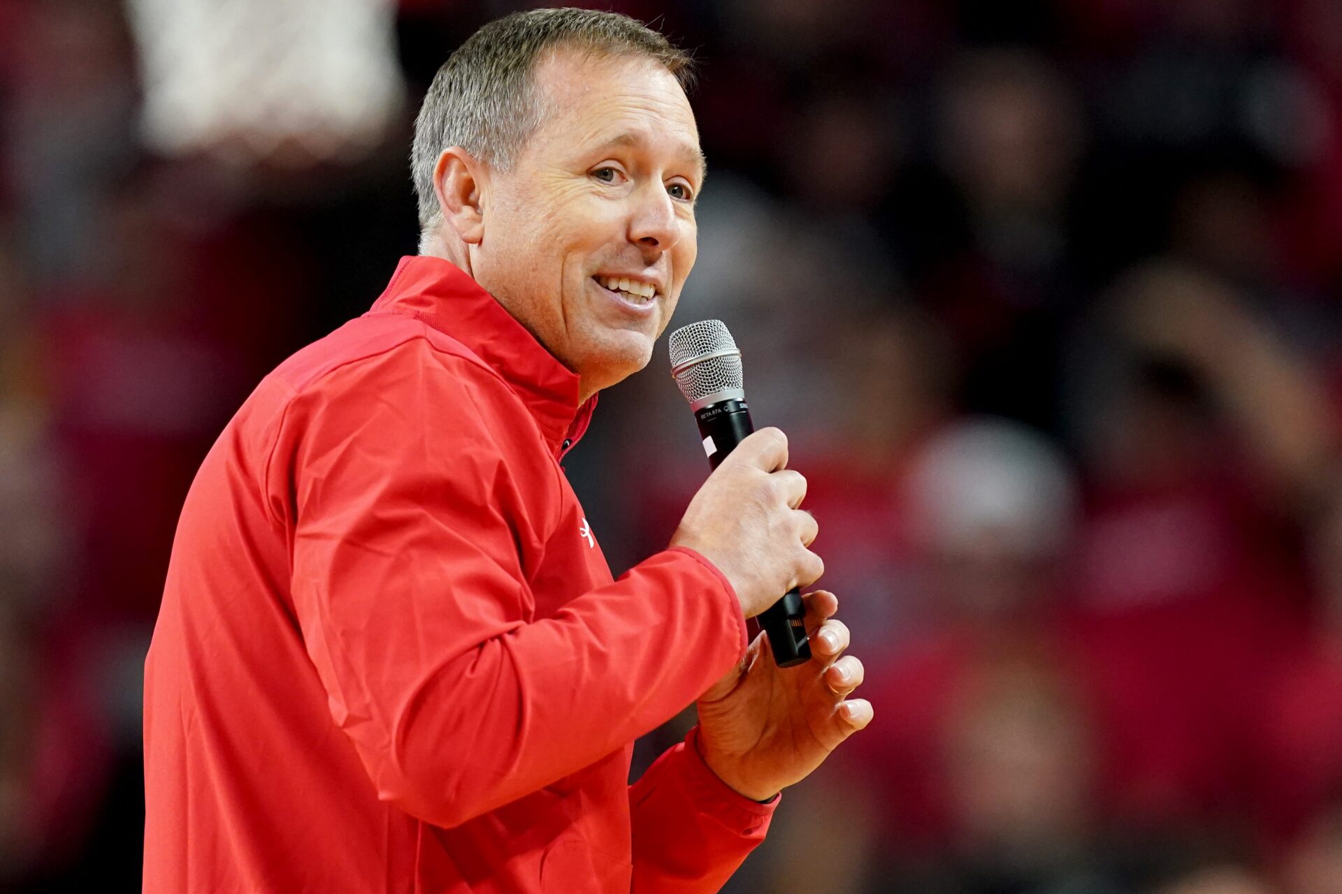 Cincinnati Bearcats head football coach Scott Satterfield speaks during a timeout in the first half of the 90th Crosstown Shootout college basketball game between the Xavier Musketeers and the Cincinnati Bearcats, Saturday, Dec. 10, 2022, at Fifth Third Arena in Cincinnati.

Xavier Musketeers At Cincinnati Bearcats 90th Crosstown Shootout 0010