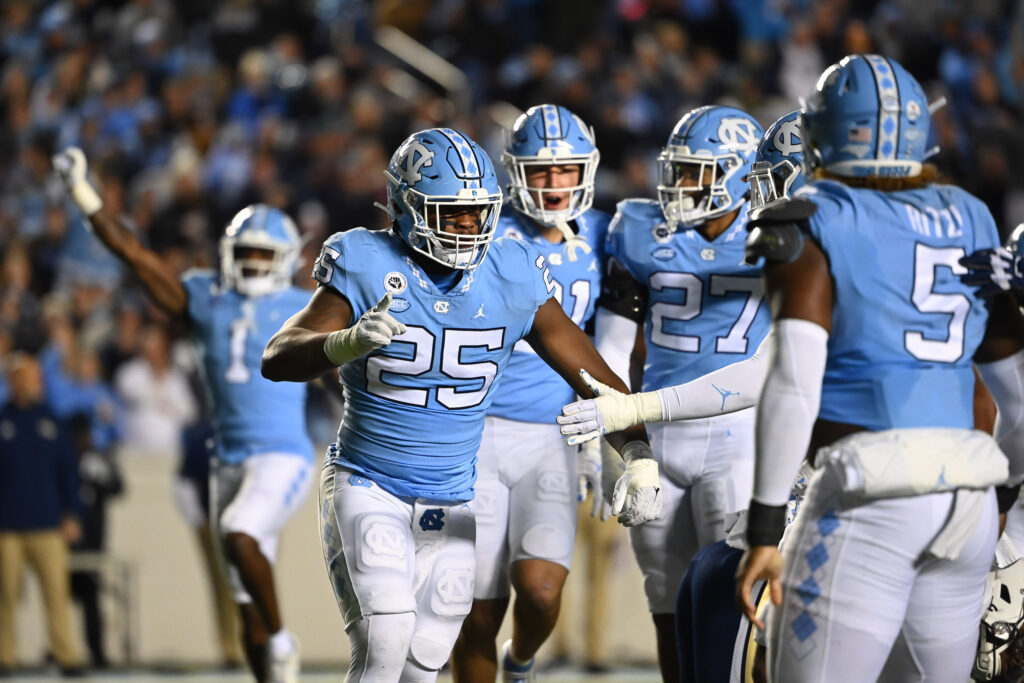 Men's Jordan Brand Navy North Carolina Tar Heels Game Football Jersey