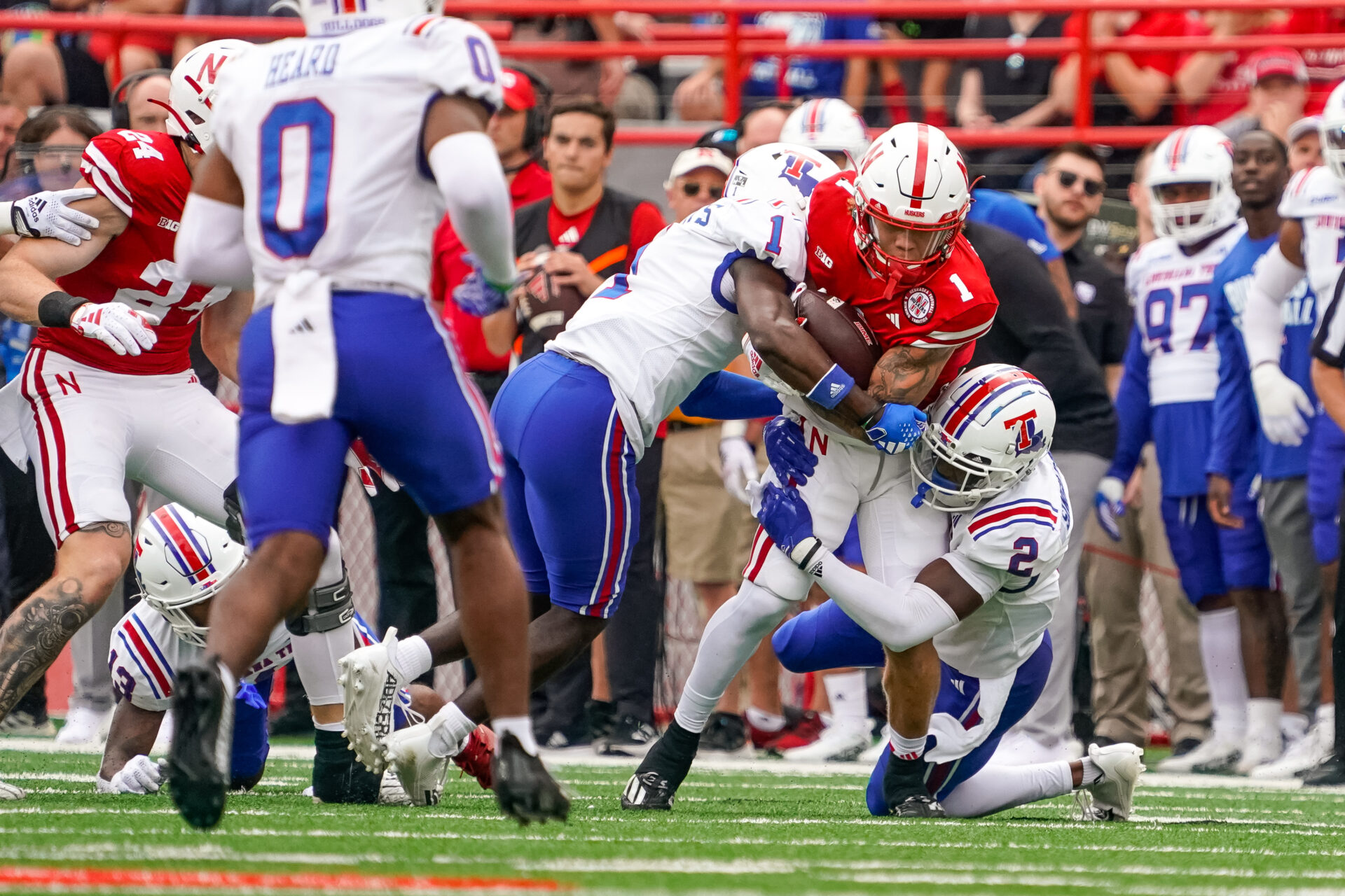 Myles Heard and Willie Roberts lock down for the Louisiana Tech Bulldogs