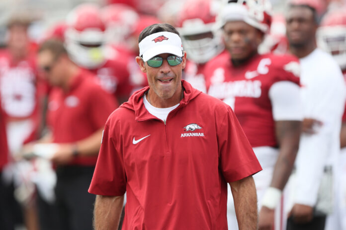 The Arkansas Razorbacks are making a change to attempt to correct their offensive woes, as Sam Pittman stated 