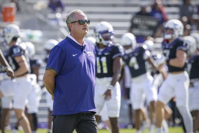 The TCU Horned Frogs coaching staff is led by Sonny Dykes