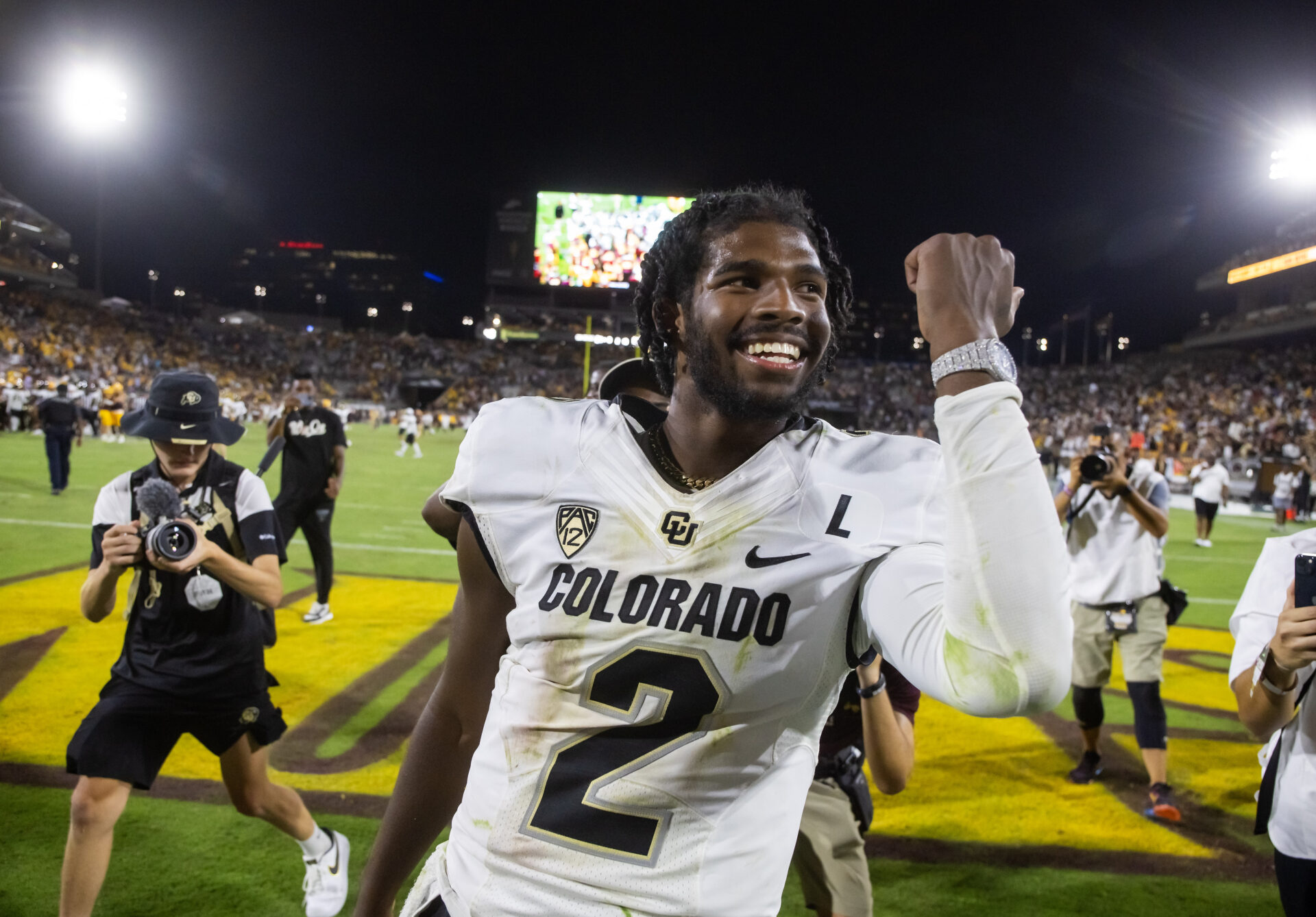 Shedeur Sanders has become known for his watch celebration