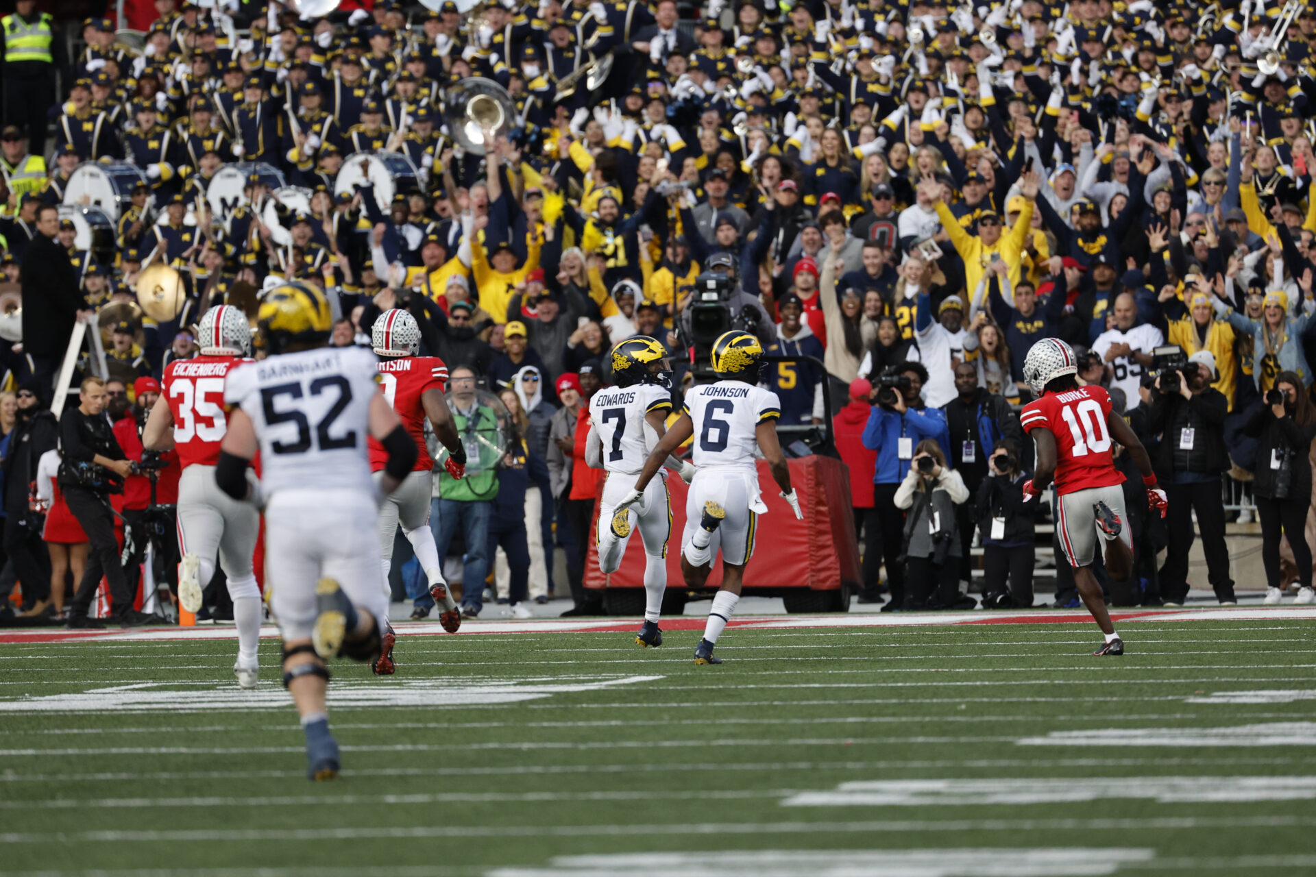 The Big Ten Championship scenarios feature the Iowa Hawkeyes meeting either the Ohio State Buckeyes or Michigan Wolverines in Indianapolis.