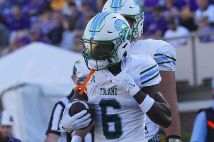 Tulane WR Lawrence Keys III left the game against Tulsa, hampering Tulane's receiving corps. Keys leads the team in each receiving category.