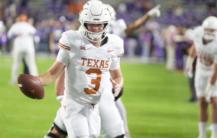 Texas QB Quinn Ewers departed for the locker room early at halftime, and could be dealing with injury side effects. What is the latest update on his status?