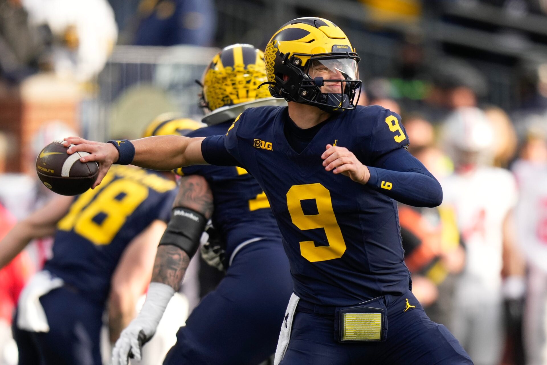 J.J. McCarthy put forth a solid display against Ohio State and now eyes Iowa in the title game, leading the Big Ten QB Rankings in the process.