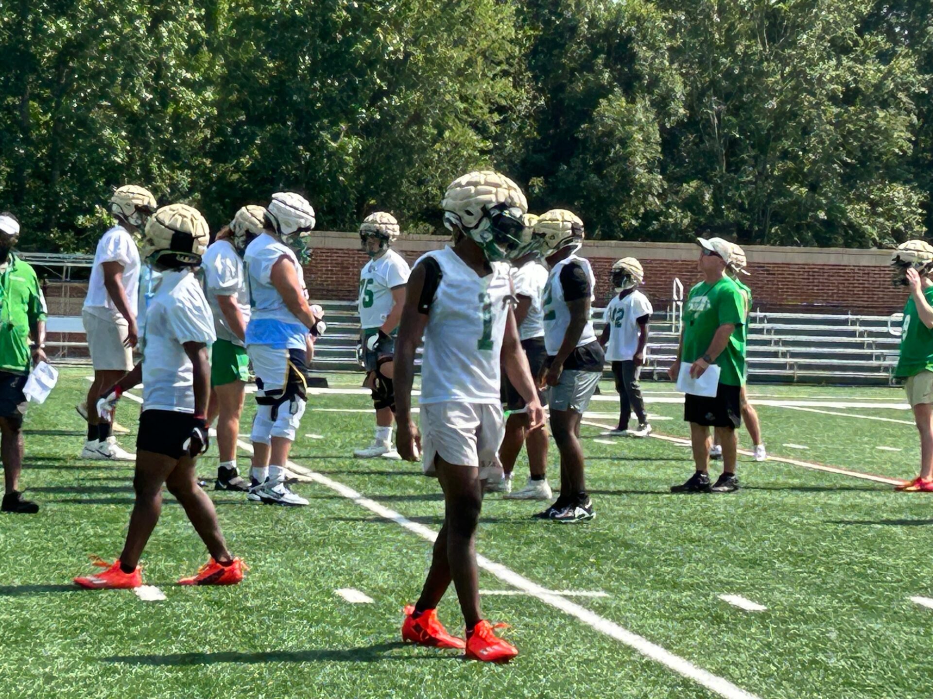 Buford safety KJ Bolden at practice on July 24, 2023.