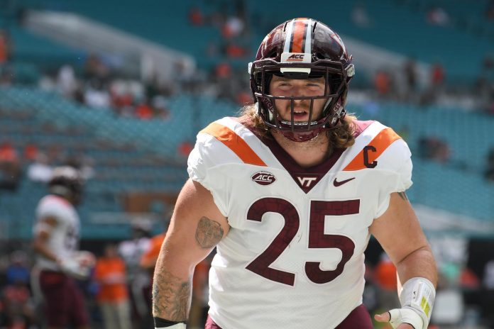 The tradition of the number 25 jersey being worn by a Virginia Tech Hokies player continues in their Military Bowl game against the Tulane Green Wave.