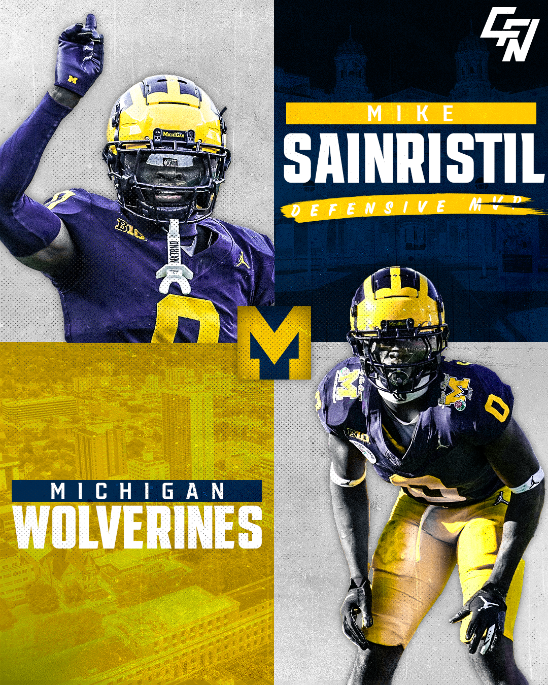 Mike Sainristil impressed in Michigan's National Championship victory over Washington, earning Defensive MVP honors.