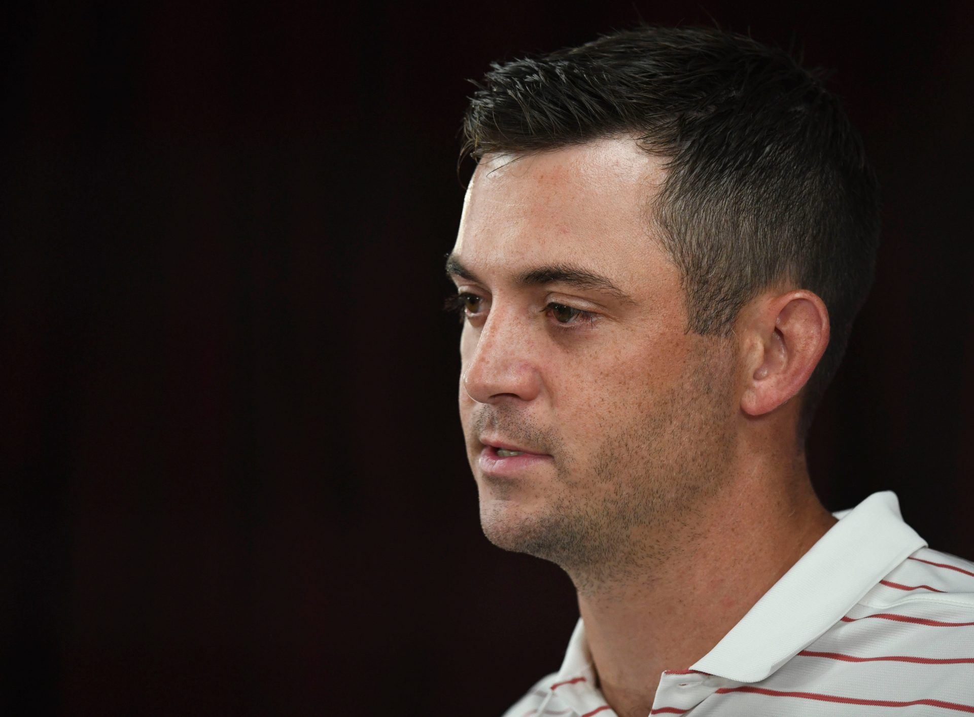 Alabama offensive coordinator Tommy Rees speaks to members of the media Sunday, August 6, 2023.