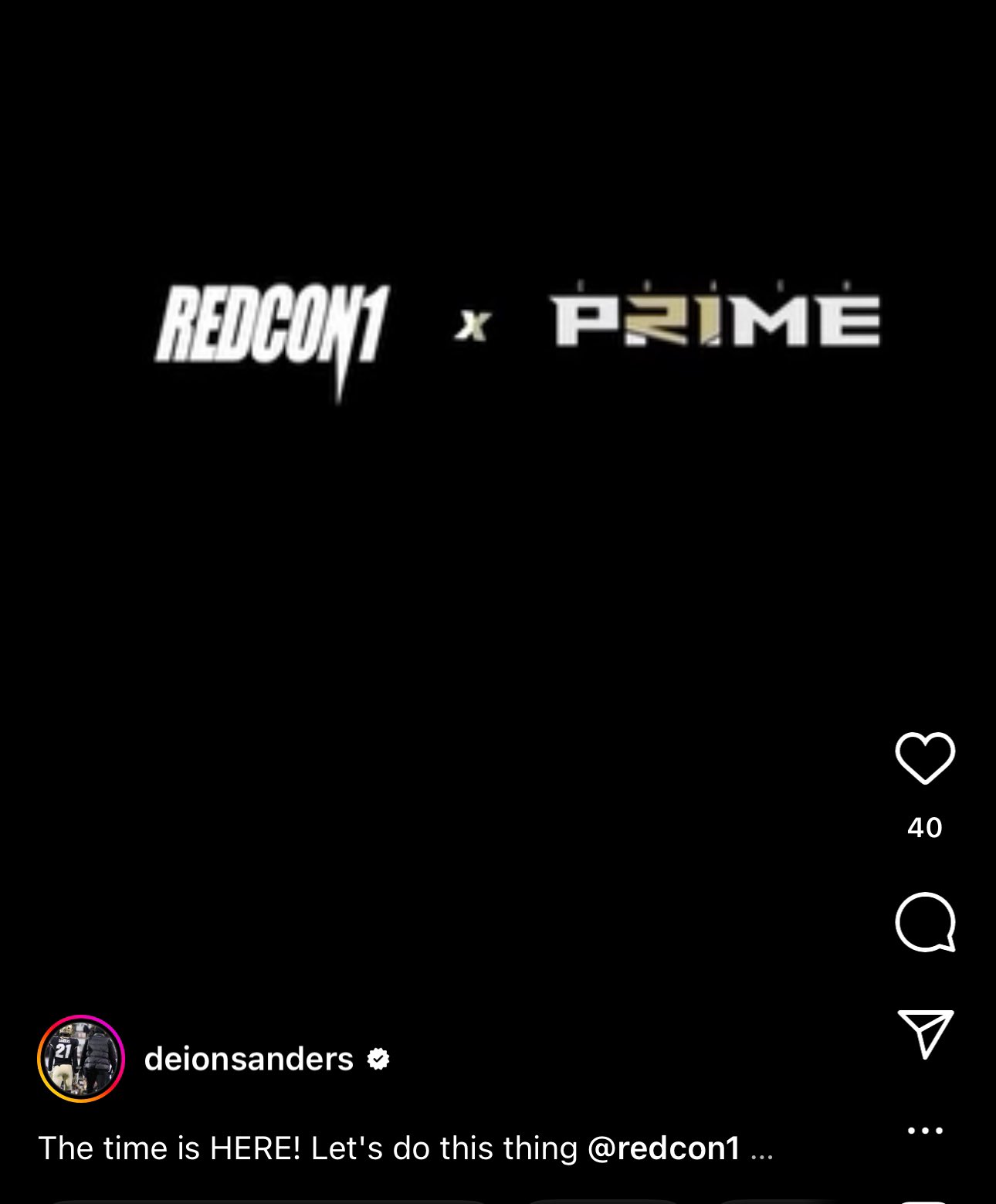 Deion Sanders announced a partnership with REDCON1