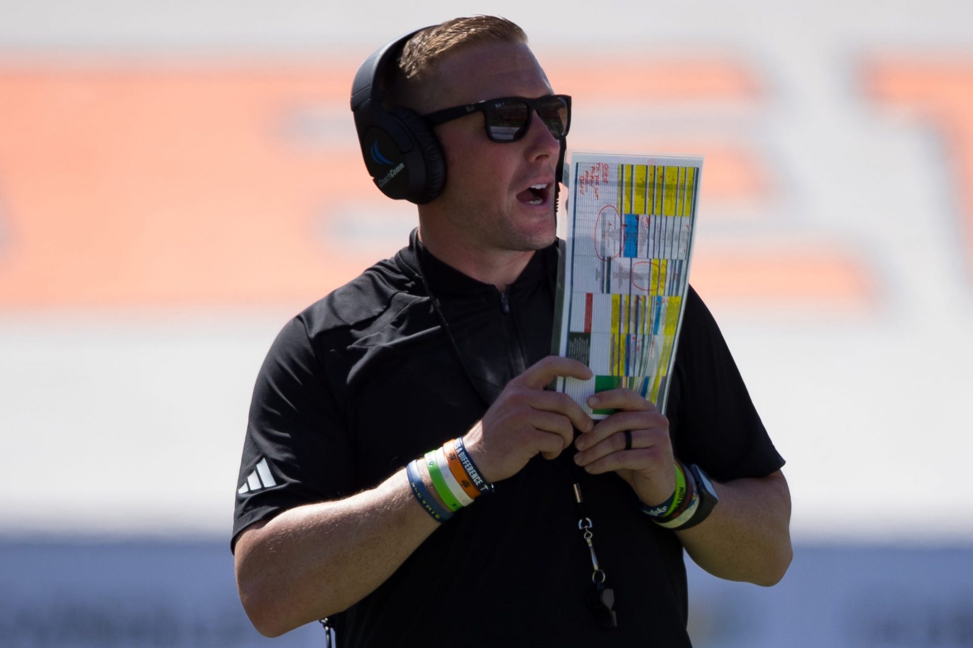 UTEP head football coach Scotty Walden at the spring game on Saturday, April 20, 2024, at the Sun Bowl stadium in El Paso, TX.