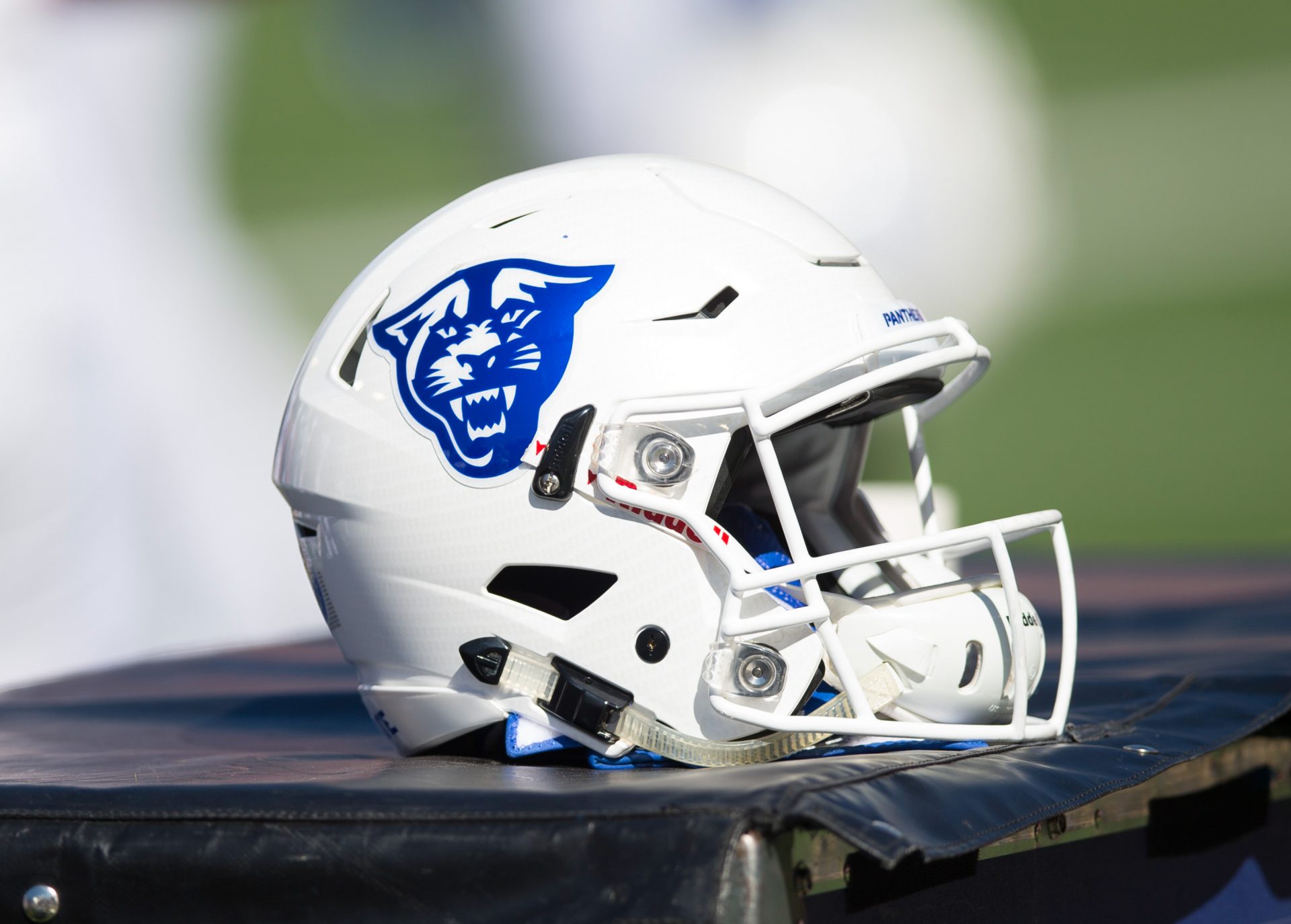 Sep 17, 2016; Madison, WI, USA; A Georgia State Panthers helmet during the game against the Wisconsin Badgers at Camp Randall Stadium. Wisconsin won 23-17. Mandatory Credit: Jeff Hanisch-USA TODAY Sports