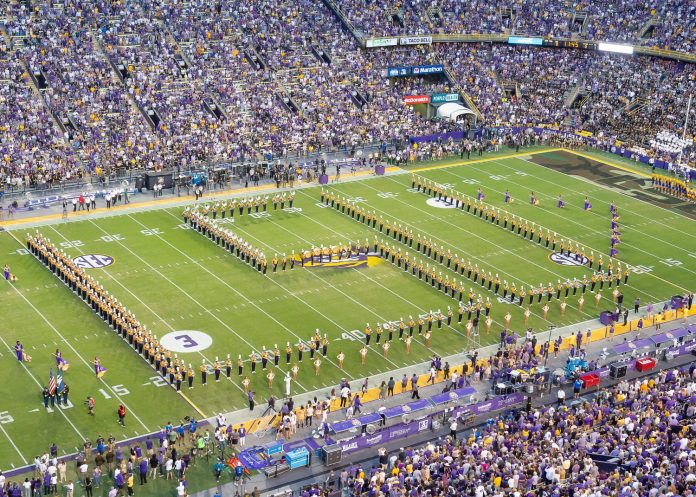 LSU Tigers take on the the Army Black Knights in Tiger Stadium in Baton Rouge.