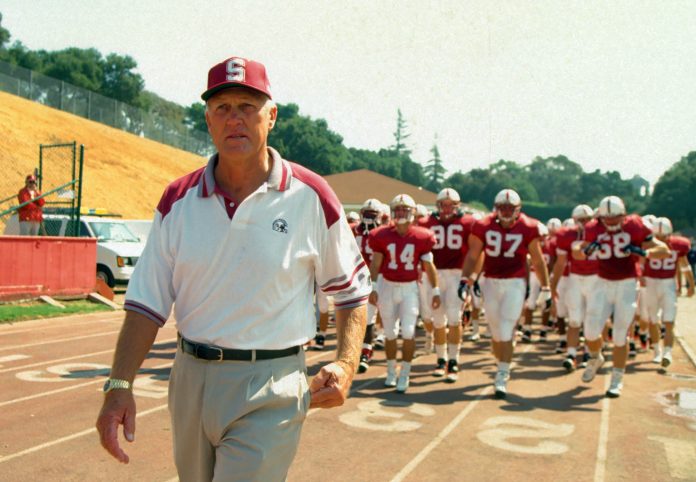 Stanford Cardinal head coach Bill Walsh during the 1994 season at Stanford Stadium.