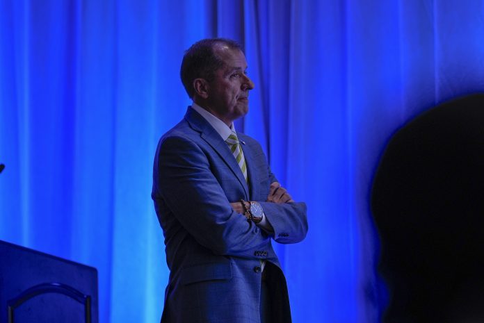 Jim Phillips spoke to the media on Monday about finances as the ACC opened its media days for the 2024 season.