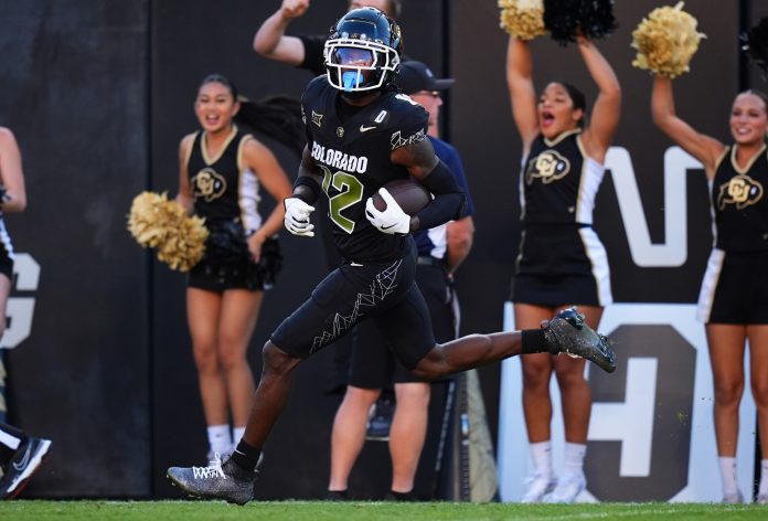 Colorado Buffaloes wide receiver Travis Hunter (12) in the first half against the North Dakota State Bison at Folsom Field.