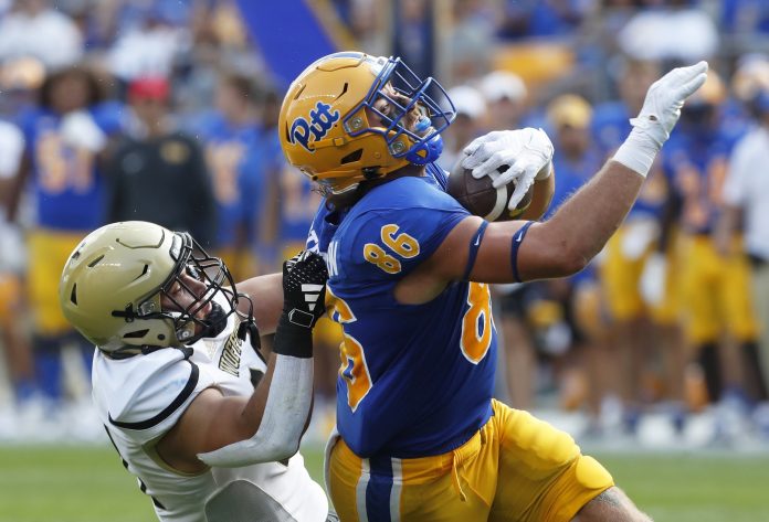 Pittsburgh Panthers TE Gavin Bartholomew (86) is one of the team's top 10 returning players in 2024.