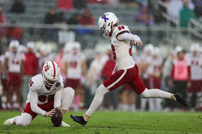 Transfer portal rumors indicate that the Alabama Crimson Tide may have illegally recruited former Miami (OH) Redhawks kicker Graham Nicholson.