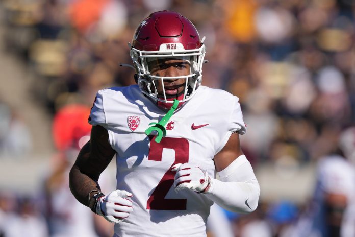 Washington State Cougars wide receiver Kyle Williams (2) during the first quarter against the California Golden Bears at California Memorial Stadium. Mandatory Credit: Darren Yamashita-USA TODAY Sports