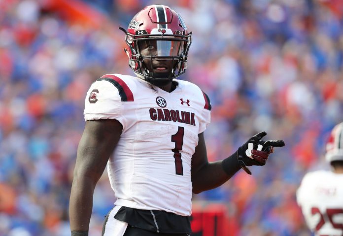 South Carolina Gamecocks wide receiver Deebo Samuel (1) during the second half at Ben Hill Griffin Stadium.