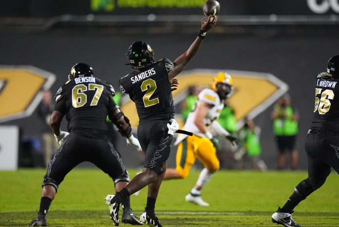 Colorado Buffaloes quarterback Shedeur Sanders (2) passes the ball in the second half against the North Dakota State Bison at Folsom Field. Mandatory Credit: Ron Chenoy-USA TODAY Sports