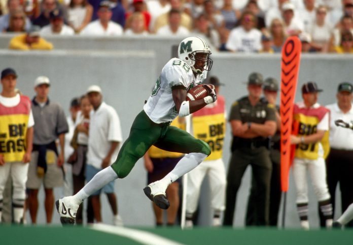 Just how dominant was wide receiver Randy Moss at Marshall? As the Thundering Herd play this Saturday, Moss’ legacy remains enthralling.