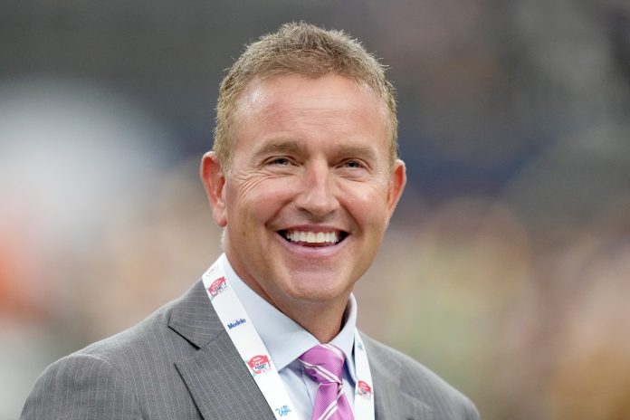 Sep 1, 2024; Paradise, Nevada, USA; Kirk Herbstreit attends the game between the LSU Tigers and the Southern California Trojans at Allegiant Stadium. Mandatory Credit: Kirby Lee-USA TODAY Sports