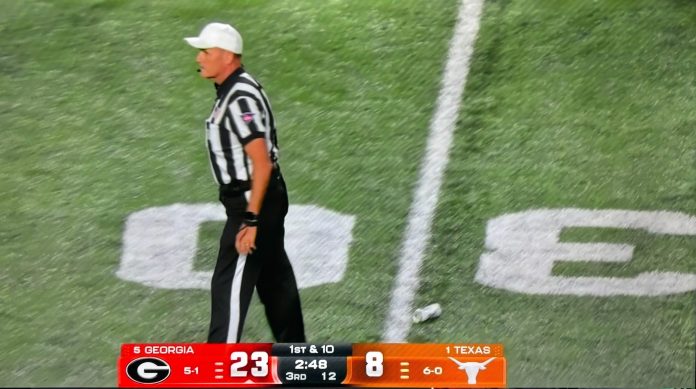 A lone beer can lie at the 30. A lone beer can caused a beer can shower at DKR. That lone beer can changed the fate of the Texas Longhorns in Week 8.