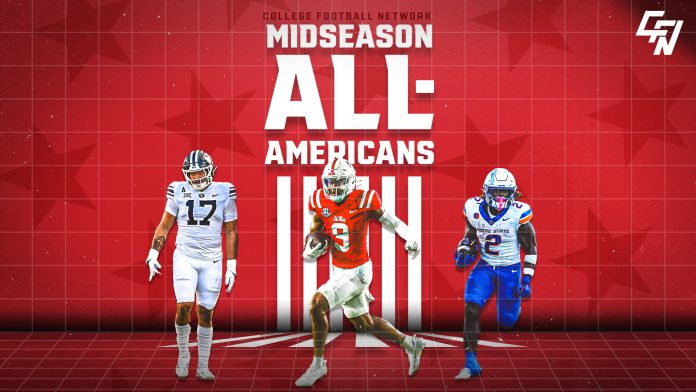 Honoring the best players and action we've seen so far in the 2024 college football season, introducing our 2024 Midseason All-Americans!