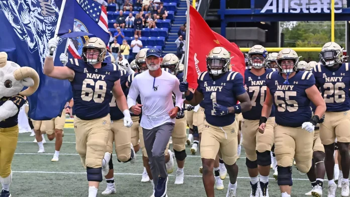 Navy Football QB Blake Horvath, HC Brian Newberry Praise Fearless Offensive Line Ahead of Notre Dame Game