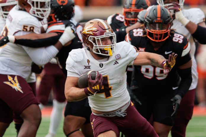 Arizona State RB Cam Skattebo was injured against Oklahoma State and now is likely to sit out the UCF contest, putting his status for Week 12 in jeopardy.