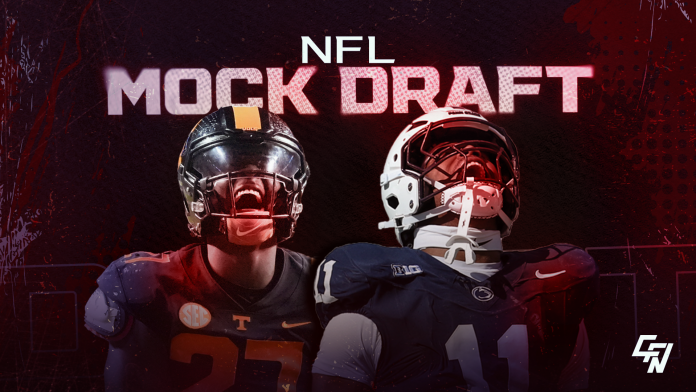 Our latest 7-round 2025 NFL Mock Draft highlights James Pearce Jr. and Abdul Carter's prowess in helping take their teams to the College Football Playoffs.