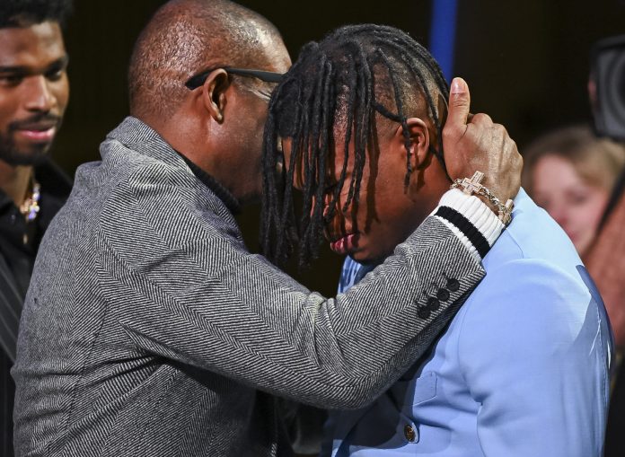 Travis Hunter and Shedeur Sanders shared their storied history after the two-way star earned the Heisman Trophy for the 2024 season.