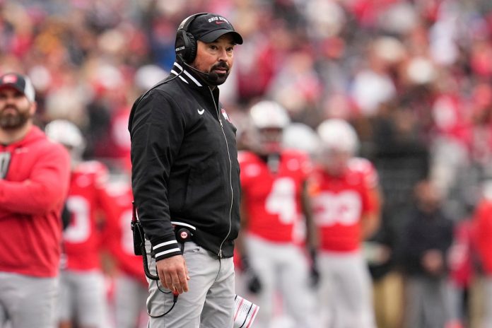 Ohio State Buckeyes head coach Ryan Day.