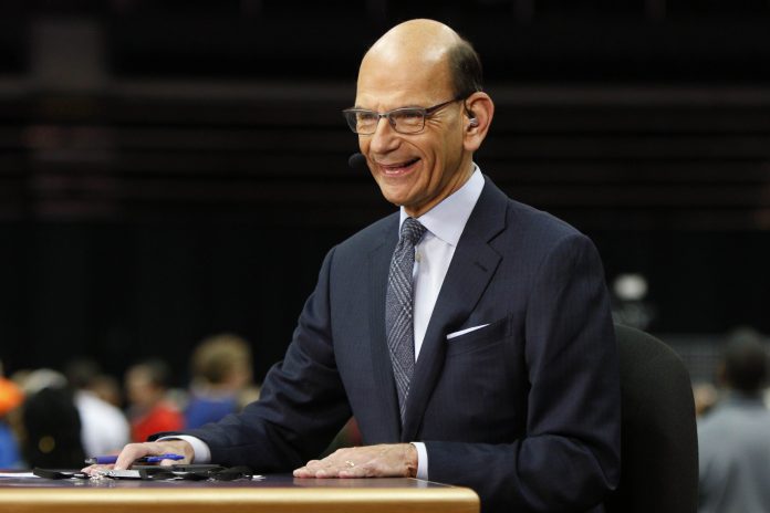 ESPN broadcaster Paul Finebaum during media day at Philips Arena.