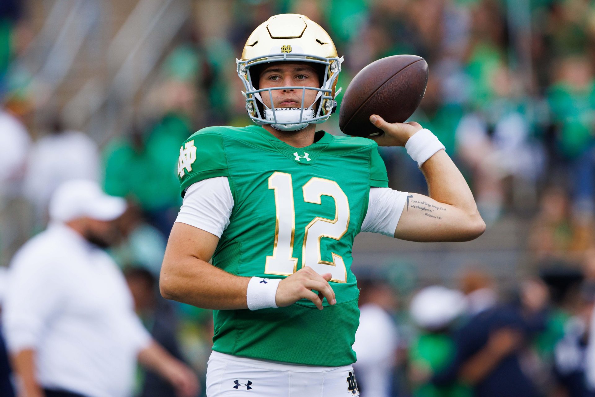 With his five-star talent, C.J. Carr is set to compete for Notre Dame Fighting Irish's starting QB role in 2025. Will he rise to the challenge and claim the starting spot?