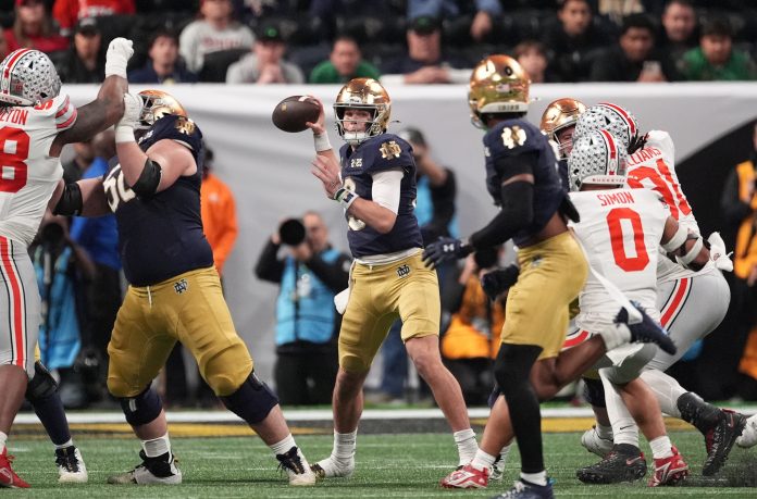 Notre Dame has their work cut out for them in the second half against Ohio State, falling down two possessions with an offense not conducive to coming from behind.