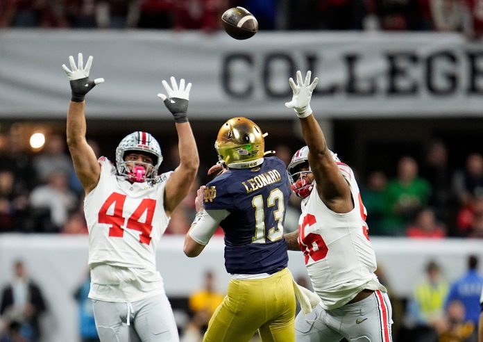 Notre Dame QB Riley Leonard expresses gratitude to his teammates and coaching staff after the national championship game, highlighting their impact on his growth and success.