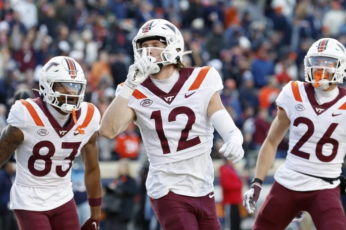 A pair of Virginia Tech Hokies teamed up for a hilarious NFL Draft declaration call and response on social media, skipping the formalities.