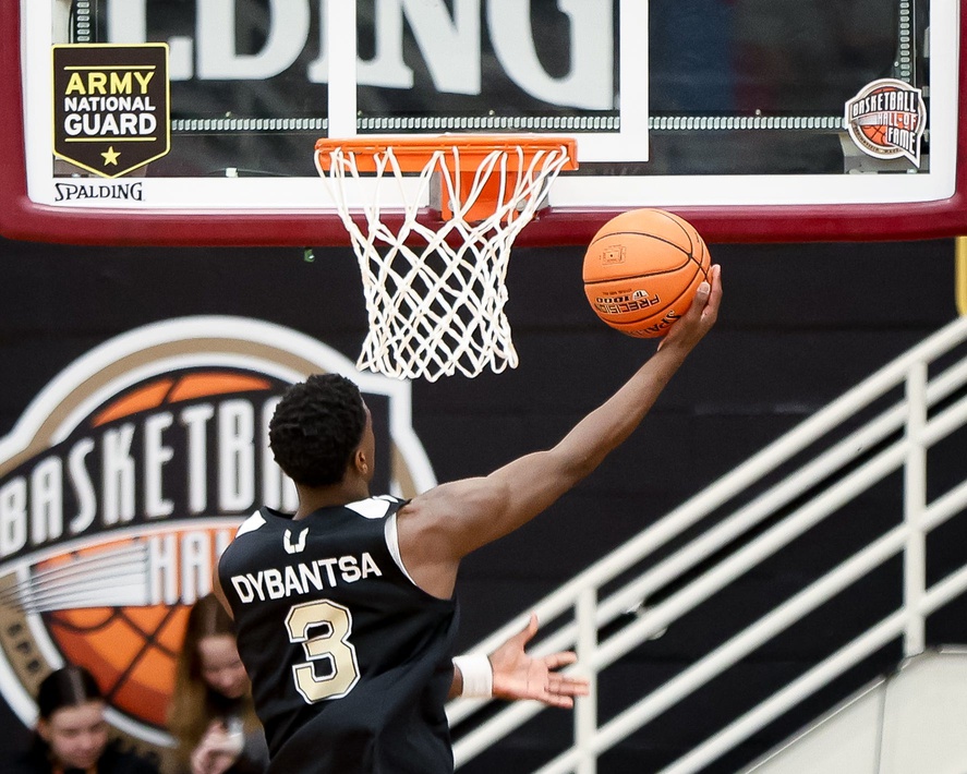 Utah Prep's AJ Dybantsa, of Brockton, during a game vs. Montverde Academy the HoopHall Classic at Springfield College on Sunday, Jan. 19, 2025.