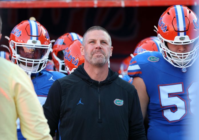 Florida Gators head coach Billy Napier prior to the game against the LSU Tigers at Ben Hill Griffin Stadium.