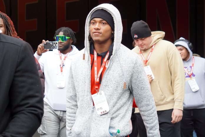 Tyler Atkinson visits OSU the day of the Ohio State Buckeyes' 38-15 win over the Indiana Hoosiers in an NCAA football game at Ohio Stadium in Columbus on Saturday, Nov. 23, 2024.