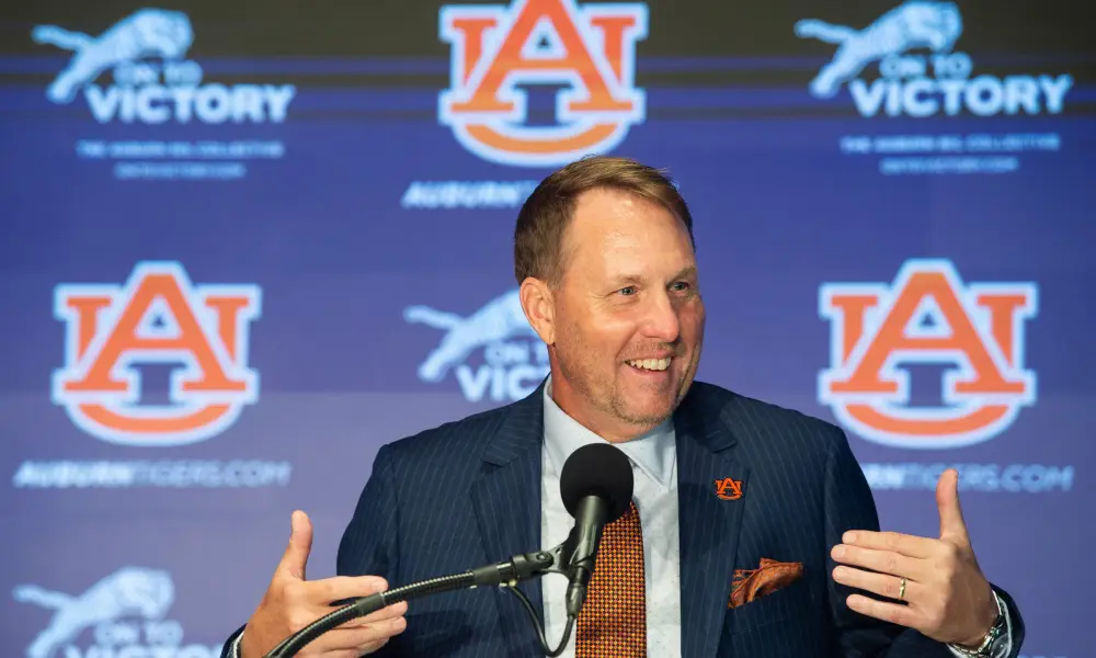 Hugh Freeze is hopeful about quarterback Jackson Arnold's potential, praising his consistency with Auburn's offense, mirroring what his team is already saying.