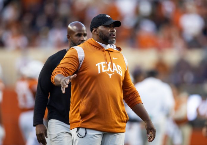 Texas Longhorns director of football performance Torre Becton against the Clemson Tigers during the CFP National playoff first round at Darrell K Royal-Texas Memorial Stadium.