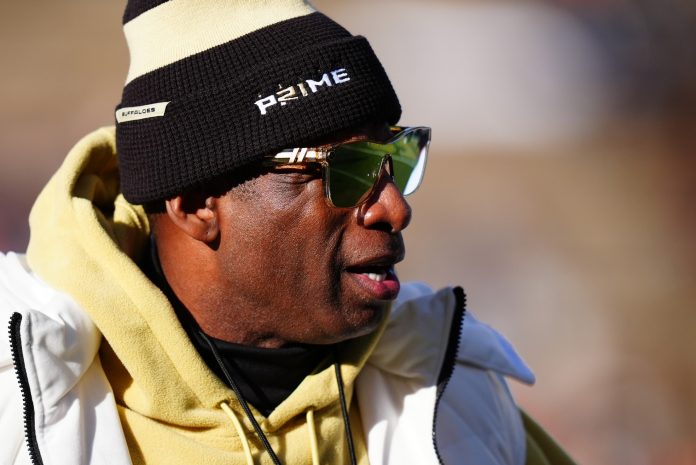 Colorado Buffaloes head coach Deion Sanders before the game against the Oklahoma State Cowboys at Folsom Field.