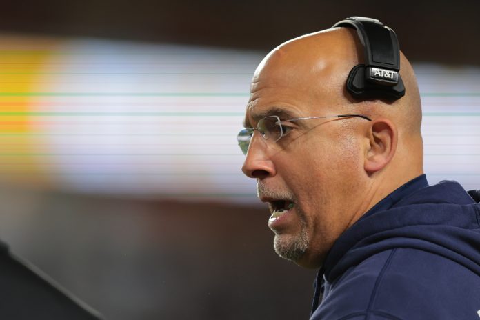 Penn State Nittany Lions head coach James Franklin looks on in the first half against the Notre Dame Fighting Irish in the Orange Bowl at Hard Rock Stadium.